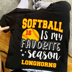 GeckoCustom Softball Is My Favorite Season Personalized Custom Softball Shirts C499