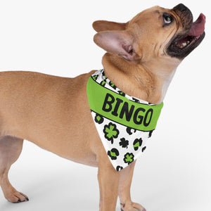 GeckoCustom St. Patrick's Day Custom Name Bandana Personalized Dog Cat Pet Bandana C618V3