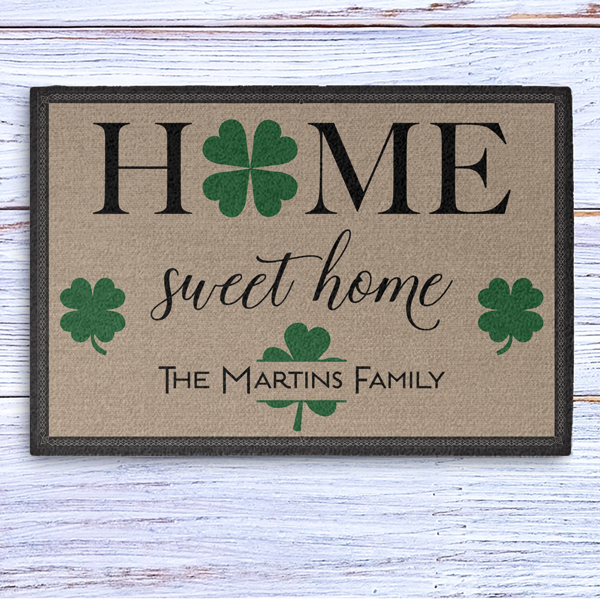 GeckoCustom St. Patrick's Day Personalized Doormats T104 24x16 inch - 60x40 cm