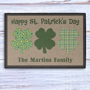 GeckoCustom St. Patrick's Day Personalized Doormats T107 24x16 inch - 60x40 cm