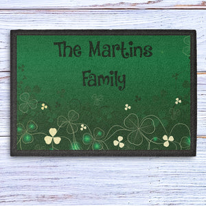 GeckoCustom St. Patrick's Day Personalized Doormats T109 24x16 inch - 60x40 cm