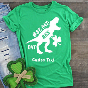 GeckoCustom St Patrick's Rex Custom Shirt C146 Women T Shirt / Irish Green Color / S