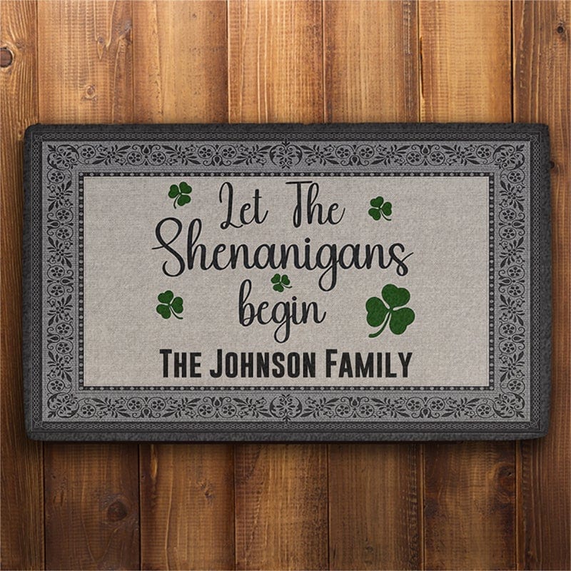 GeckoCustom St Patricks Day Decor Custom Doormat 30x18 inch - 75x45 cm