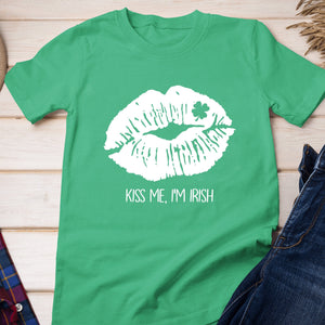 GeckoCustom St. Patricks Day Distressed Kiss Custom Shirt