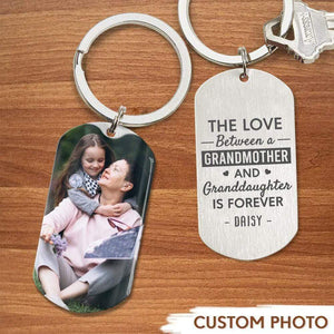 GeckoCustom The Love Is Forever Grand Daughter Family Metal Keychain HN590