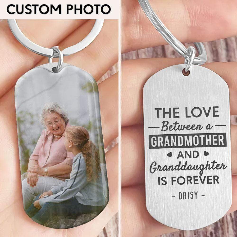 GeckoCustom The Love Is Forever Grand Daughter Family Metal Keychain HN590 No Gift box / 1.77" x 1.06"