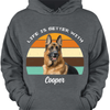 GeckoCustom [Test] Life Is Better, Custom Dog Photo Dark Color T Shirt, Personalized Gifts For Pet Lovers NGHS88