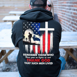 GeckoCustom Thank God That Such Men Lived Veteran Shirt, HN590 Pullover Hoodie / Black Colour / S