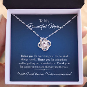 GeckoCustom Thank You For Everything Personalized Mother's Day Message Card Necklace C220