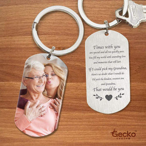 GeckoCustom That Would Be You Grandma Family Metal Keychain HN590