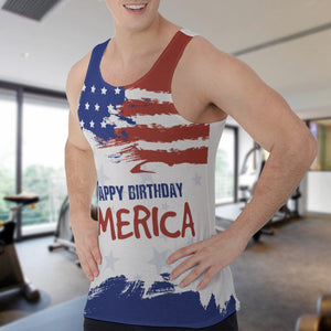 GeckoCustom The America Flag America Tanktop, HN590