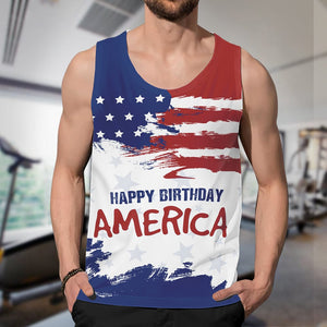 GeckoCustom The America Flag America Tanktop, HN590