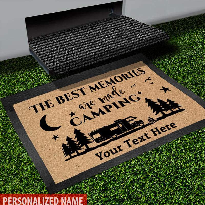 GeckoCustom The Best Memories Doormat Camping, RV Camper, Motor Home Doormat, Camping Gift, HN590