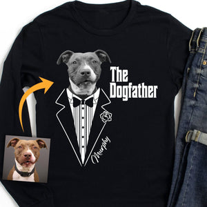 GeckoCustom The Dog Father Personalized Custom Photo Dog Dad Shirt C468