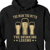 GeckoCustom The Drinking Legend Personalized Custom Father's Day Birthday Shirt C323 Pullover Hoodie / Black Colour / S