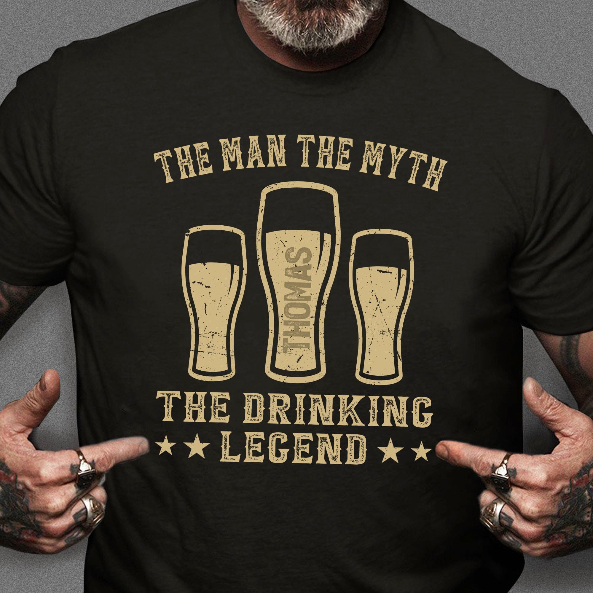 GeckoCustom The Drinking Legend Personalized Custom Father's Day Birthday Shirt C323