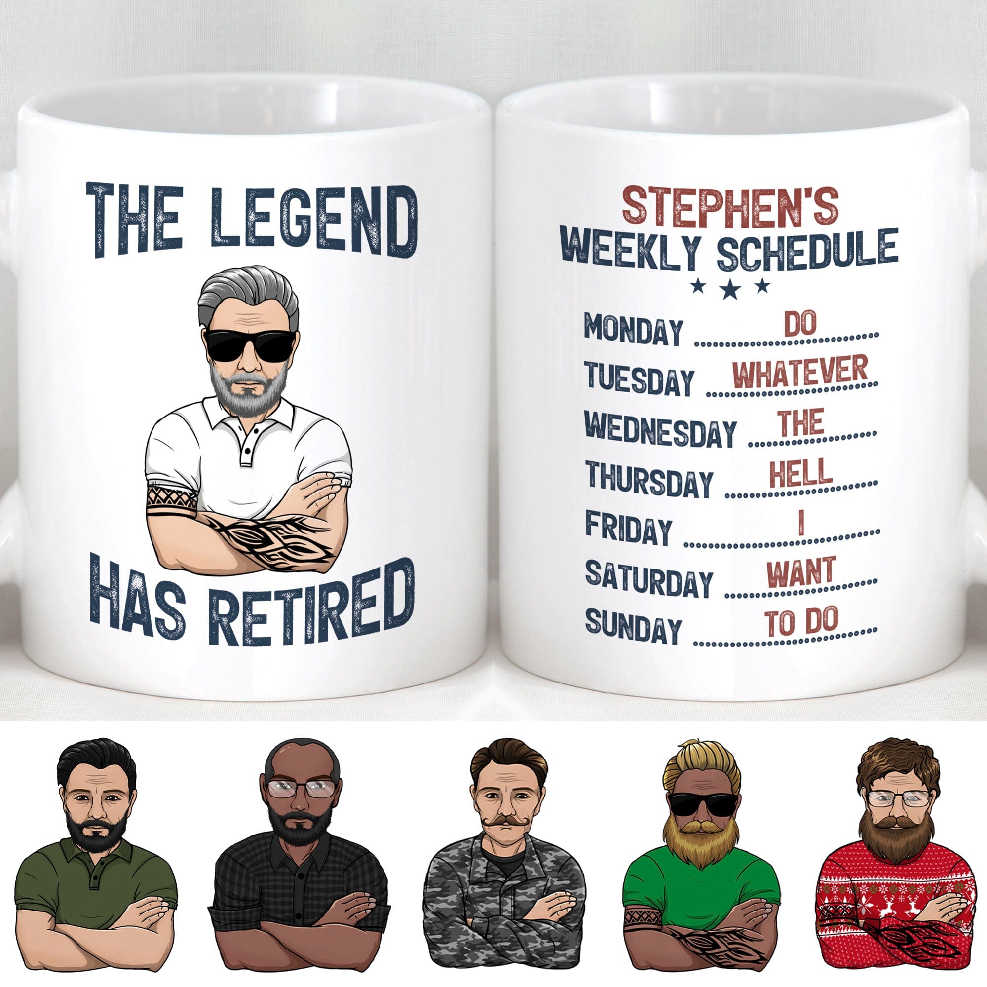 GeckoCustom The Legend Has Retired Personalized Custom Family Mug C292