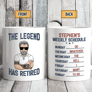 GeckoCustom The Legend Has Retired Personalized Custom Family Mug C292