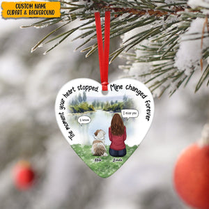 GeckoCustom The Moment Your Heart Stopped Dog Ornament T368 HN590