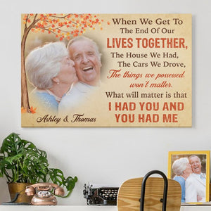 GeckoCustom The Things We Possessed Won't Matter Personalized Anniversary Photo Print Canvas C583 12"x8"