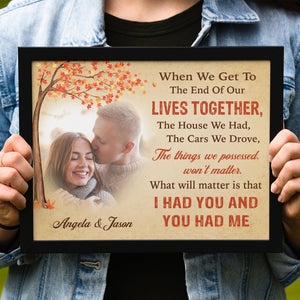 GeckoCustom The Things We Possessed Won't Matter Personalized Anniversary Picture Frame C583 10"x8"