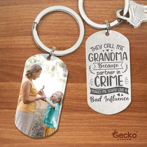 GeckoCustom They Call Me Grandma Family Metal Keychain HN590