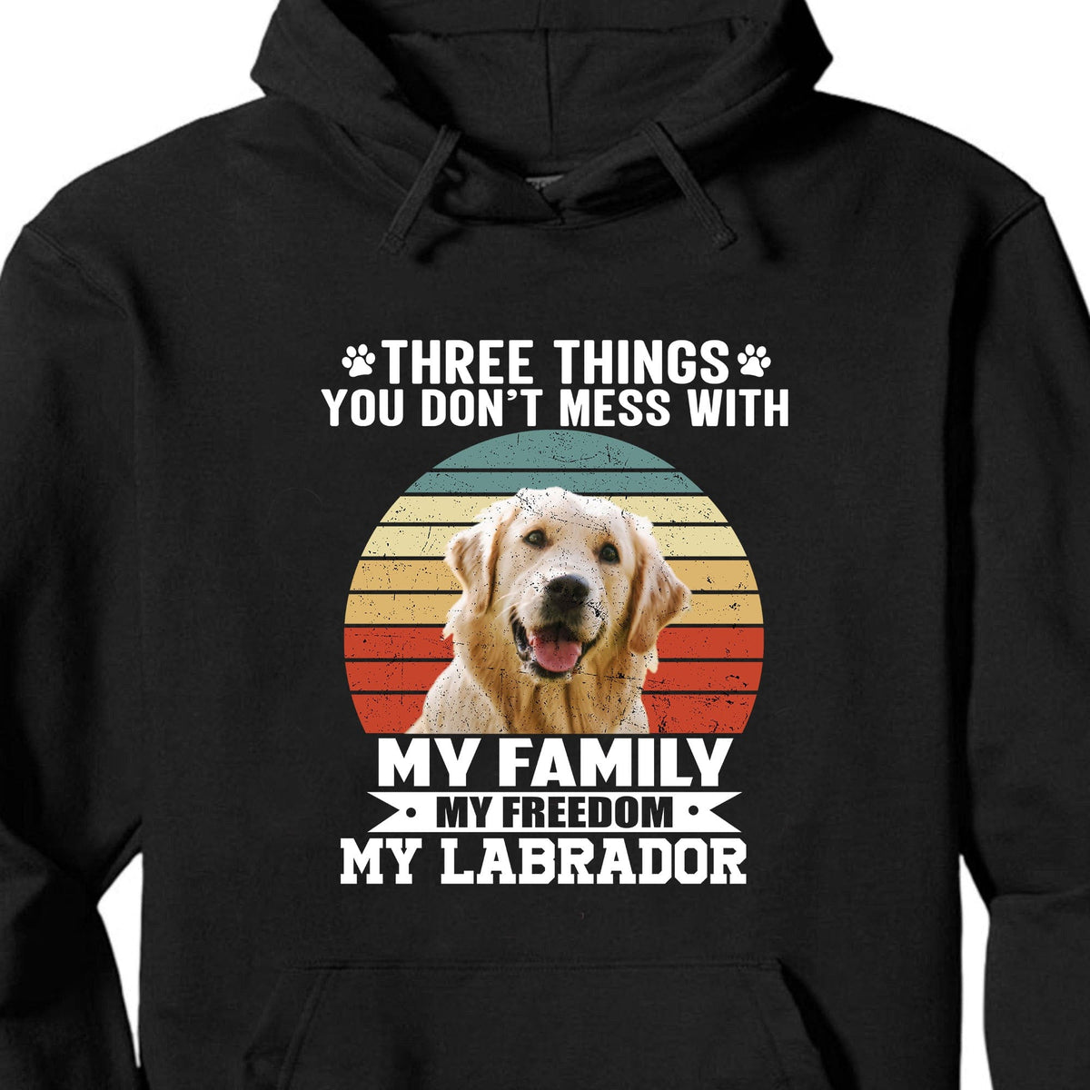 GeckoCustom Three Things You Don't Mess With Vintage Retro Photo Shirt, Personalized Custom Photo Dog  Shirt H458
