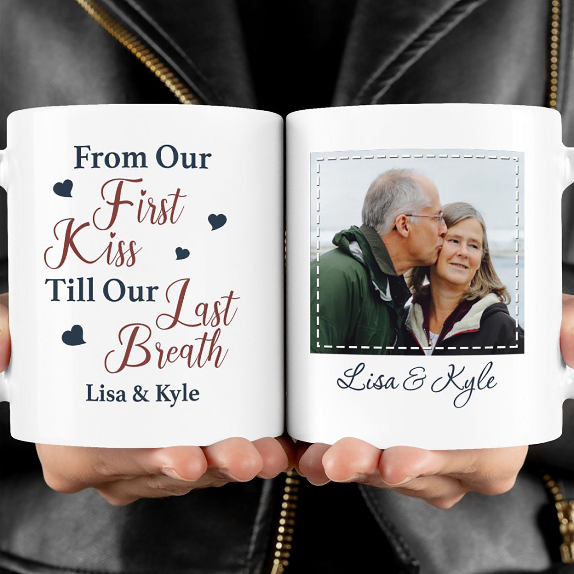 GeckoCustom Till Our Last Breath Personalized Custom Photo Husband Wife C440 11oz