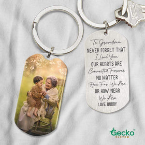 GeckoCustom To Grandma Never Forget That I Love You Family Metal Keychain HN590