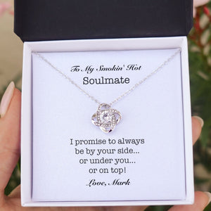 GeckoCustom To My Wife Girlfriend Personalized Funny Message Card Necklace C129 Love Knot