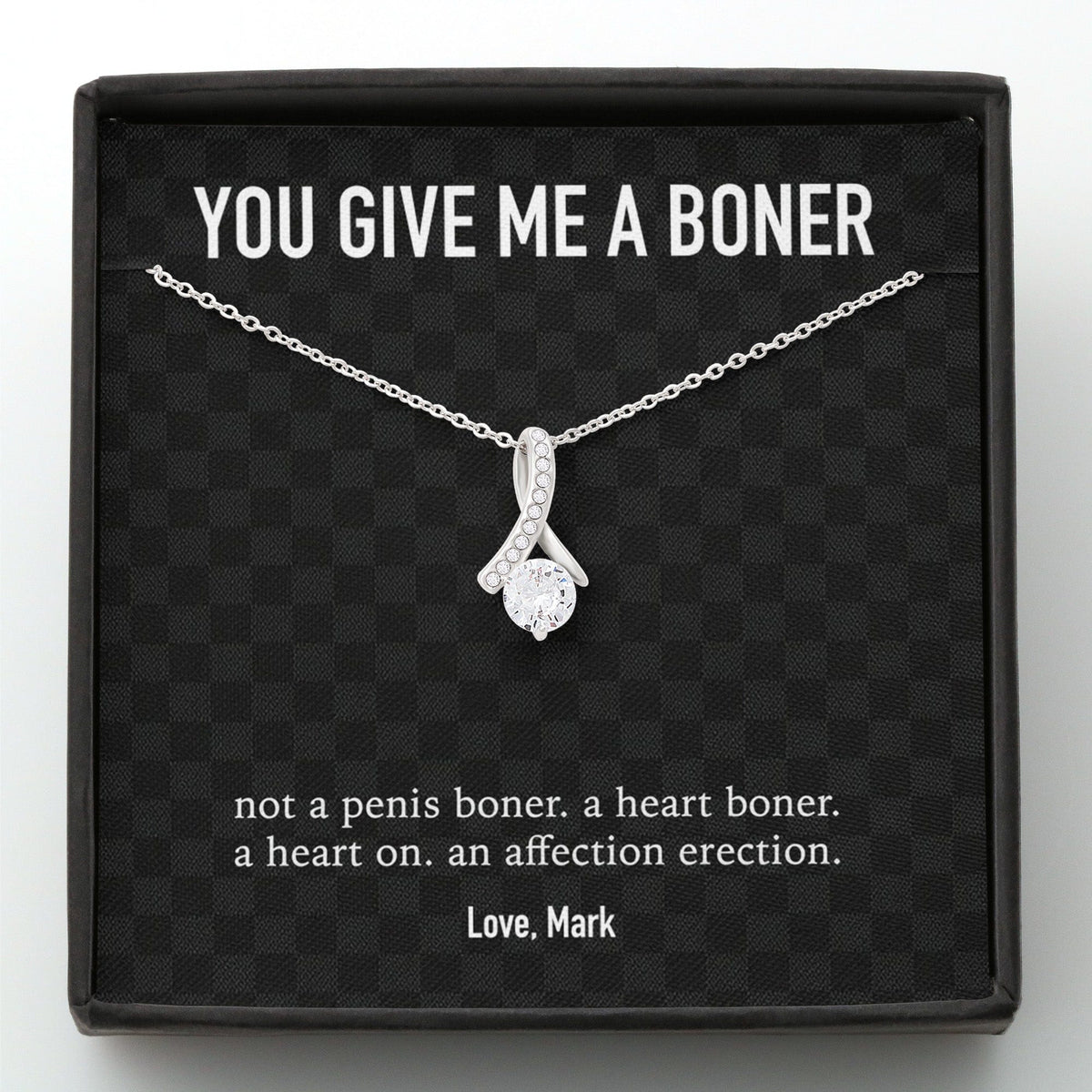 GeckoCustom To My Wife Girlfriend Personalized Message Card Necklace T99 Alluring Beauty