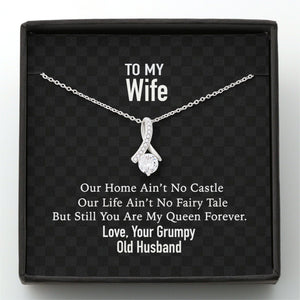 GeckoCustom To My Wife Our Home Custom Message Card Necklace Alluring Beauty