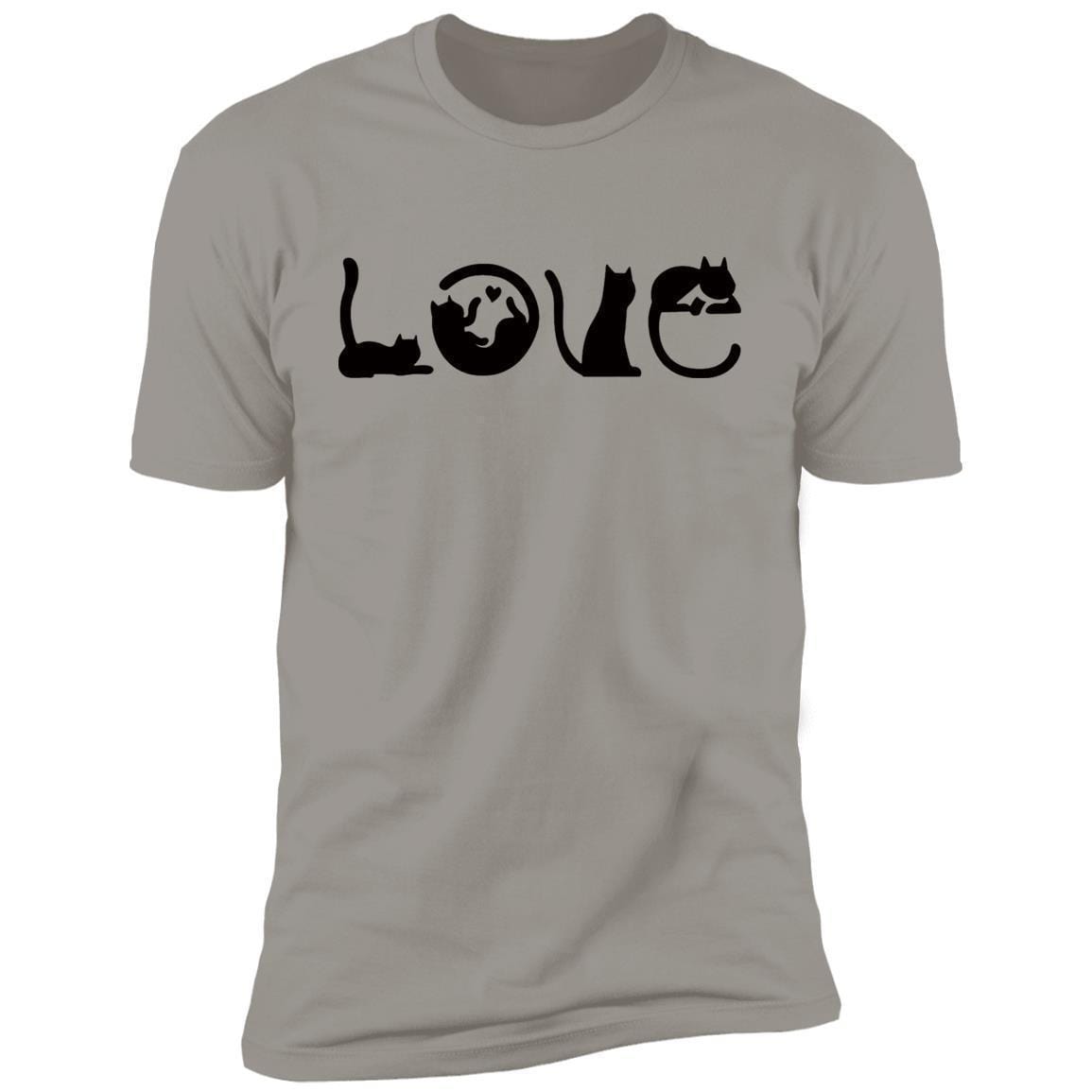 GeckoCustom Unisex Sweatshirt Hoodie, Cat Lover Gift, Love Cat Premium Short Sleeve T-Shirt / Light Grey / X-Small