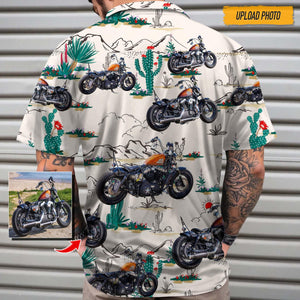 GeckoCustom Upload Bike Photo Hawaiian Shirt, N304 HN590