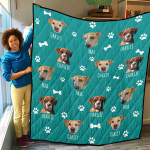 GeckoCustom Upload Dog Photo Dog Quilt Blanket T368 HN590