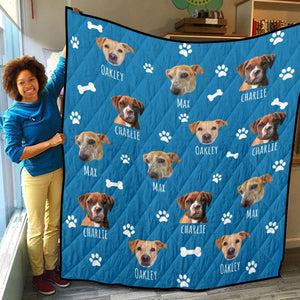 GeckoCustom Upload Dog Photo Dog Quilt Blanket T368 HN590