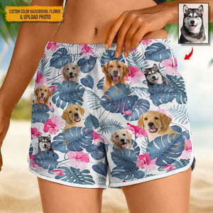 GeckoCustom Upload Dog Photo Women's Beach Short N304 HN590