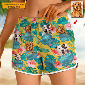 GeckoCustom Upload Dog Photo Women's Beach Short N304 HN590