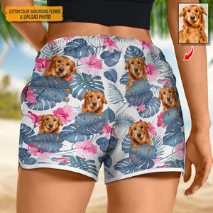 GeckoCustom Upload Dog Photo Women's Beach Short N304 HN590