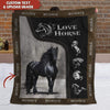 GeckoCustom Upload Image Love Horse Blanket HN590
