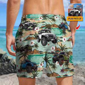 GeckoCustom Upload Photo Car Beach Short, N304 HN590