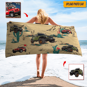 GeckoCustom Upload Photo Car Beach Towel N304 HN590