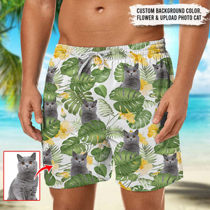 GeckoCustom Upload Photo Cat Beach Short, HN590