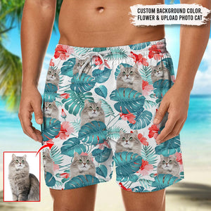 GeckoCustom Upload Photo Cat Beach Short, HN590 S