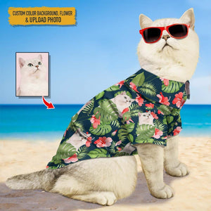 GeckoCustom Upload Photo Cat Hawaiian Shirt, N304 HN590