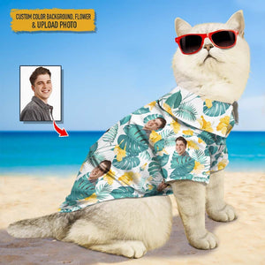 GeckoCustom Upload Photo Cat Hawaiian Shirt, N304 HN590