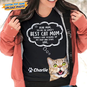 GeckoCustom Upload Photo Dear Cat Mom Shirt N304 HN590