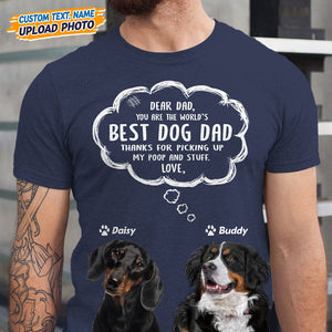 GeckoCustom Upload Photo Dear Dog Dad Shirt N304 HN590