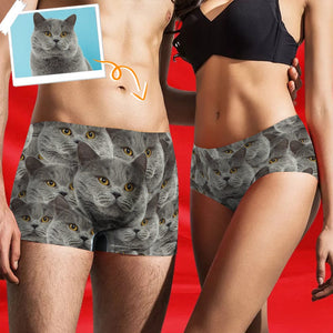 GeckoCustom Upload Photo Dog Cat Underwear Men's Boxer Briefs Classic N369 HN590