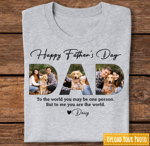 GeckoCustom Upload Photo Happy Father's Day, Family Shirt, HN590